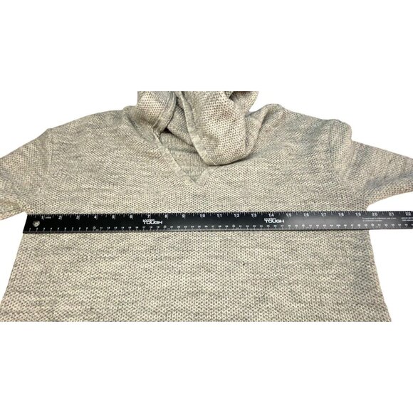 ATHLETA Women Hooded Sweater Pullover Long Sleeve V Neck Sz XS Gray 54-7 - Picture 7 of 12